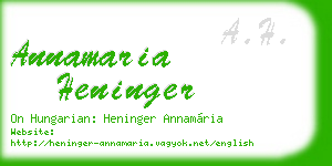 annamaria heninger business card