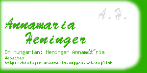 annamaria heninger business card